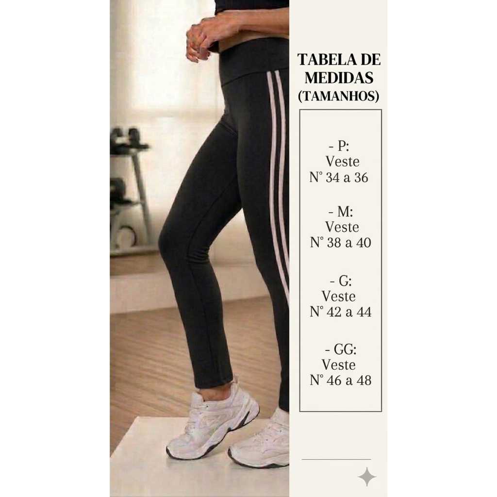 Detalhes do Calça Feminina BOOTCUT Com Listras Laterais Cos Alto Bicolor Tecido Suplex Premium/ Academia, Paseio