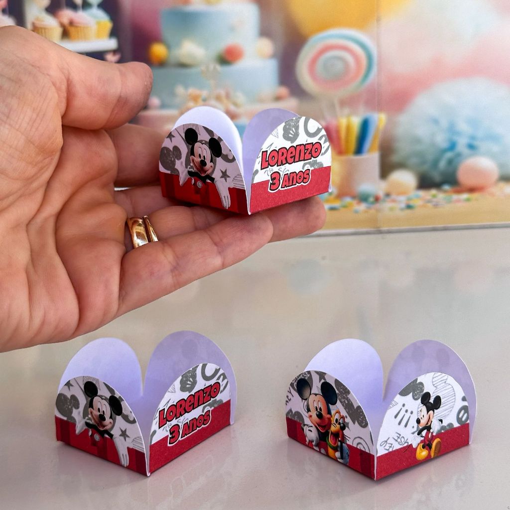 Forminhas Personalizadas de Doce Brigadeiro 4 Pétalas Festa MICKEY , Aniversário MICKEY MOUSE