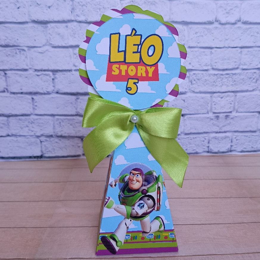 Caixa PIRÂMIDE Buzz Lightyear Toy Story - Caixinhas personalizadas Lembrancinhas para Aniversário