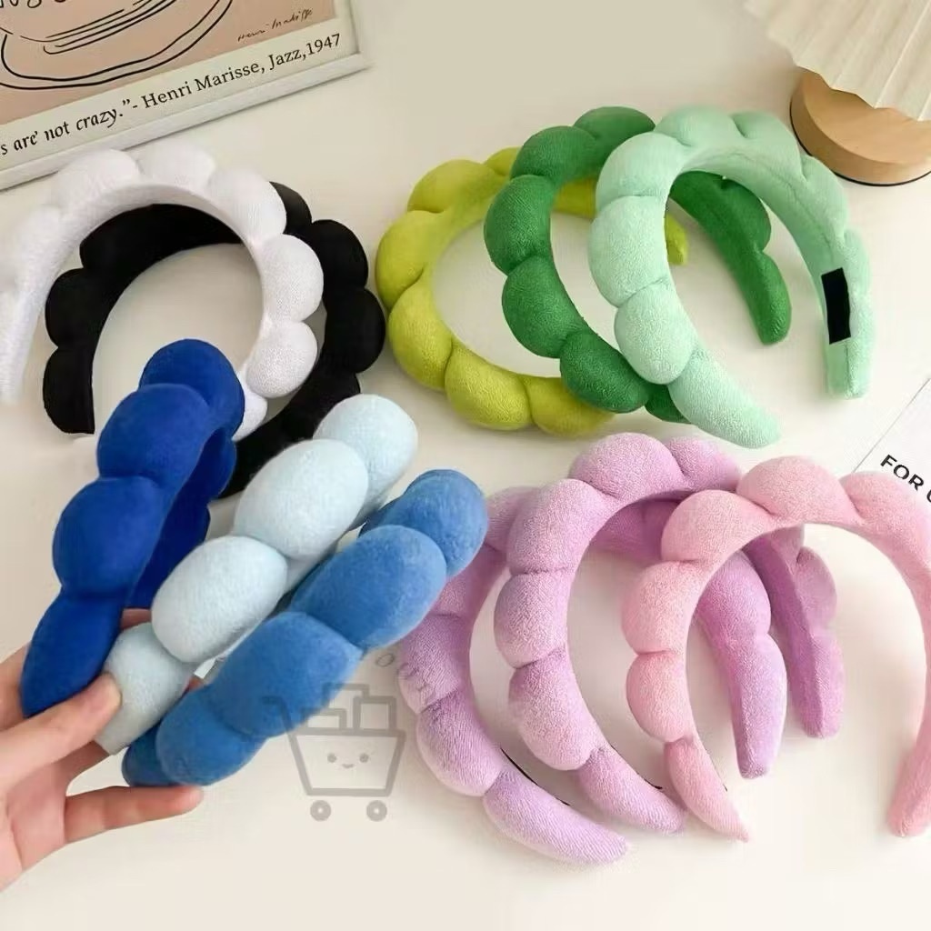 Tiara para cabelo Tiara Nuvem Faixa De Pelucia Adequado Para Banho, Maquiagem, Cuidados Com a Pele, Várias Cores.