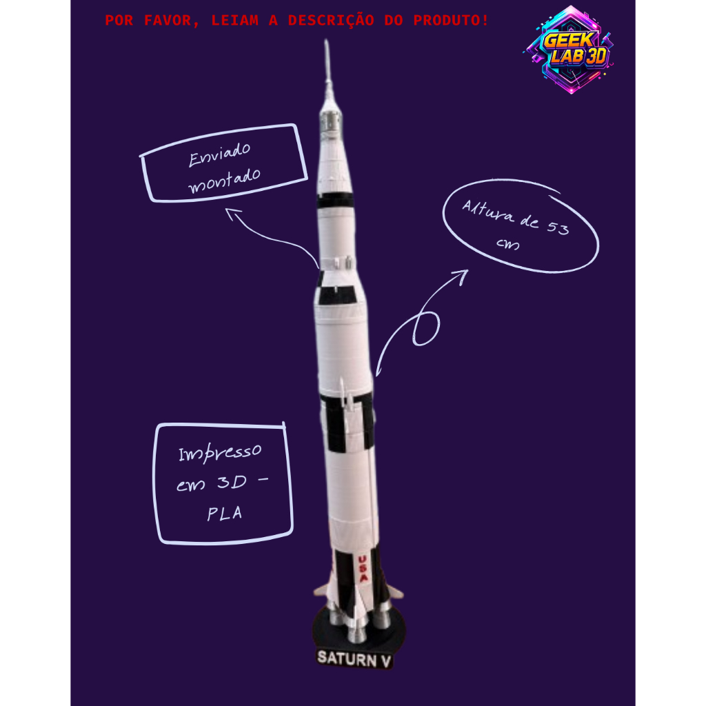 Foguete - Saturn V (1:200)