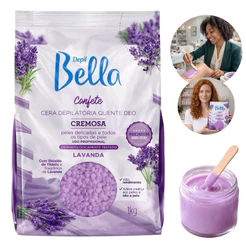 Cera Depilatória Confete Lavanda Depil Bella 1kg