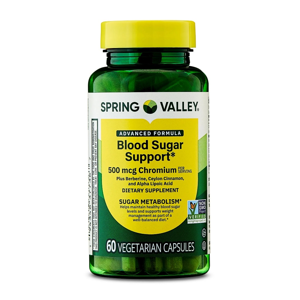 BLOODSUGAR SUPPORT SPRING VALLEY 60 CAPSULAS IMPORTADO EUA