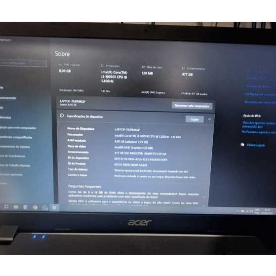 Notebook Acer Aspire 3 - Intel Core i3 - USADO