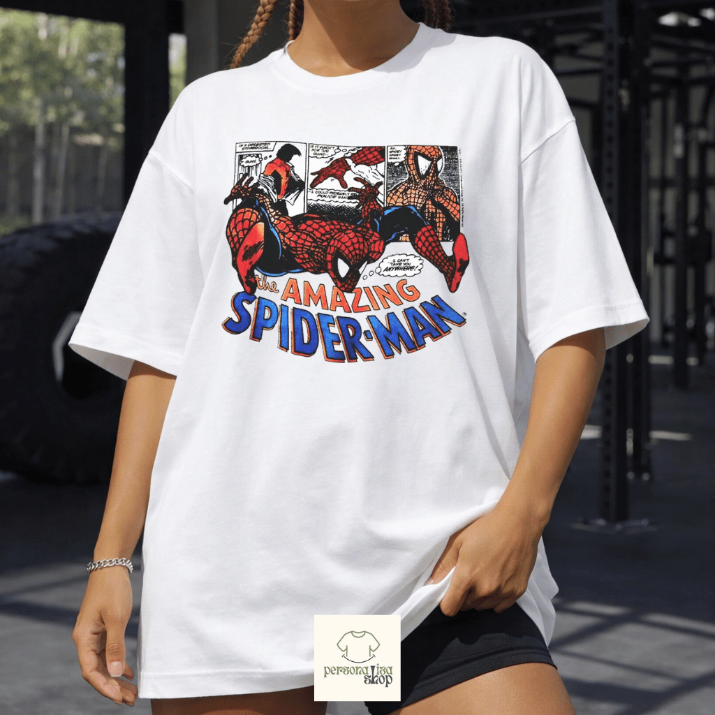 Camisa Camiseta Feminina Casual 100% Algodão Tshirt Geek Homem Aranha Blusa Nerd Personagem Academia