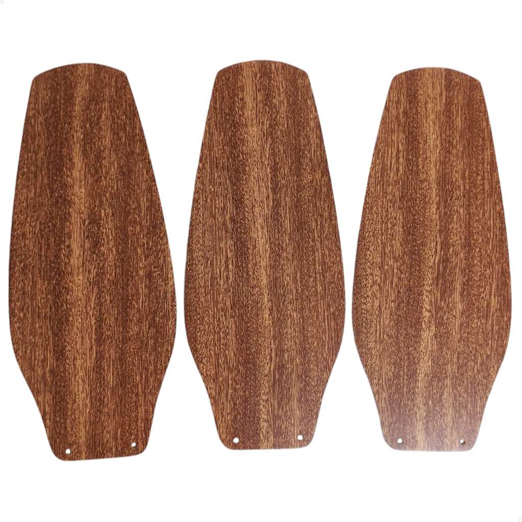 Conjunto Kit com 3 Hélices Pás Ventilador De Teto Ventisol Legacy Elluz Preto Mdf