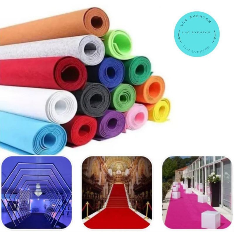 25,00 X 1,00 Metros - Passadeira Carpete Para Casamentos Festas De 15 Anos E Decorações em Geral.