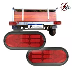 Par Lanterna Traseira 18 Led's Para Carretinha Reboque Trailer Lanterna Traseira Reboque Full Led