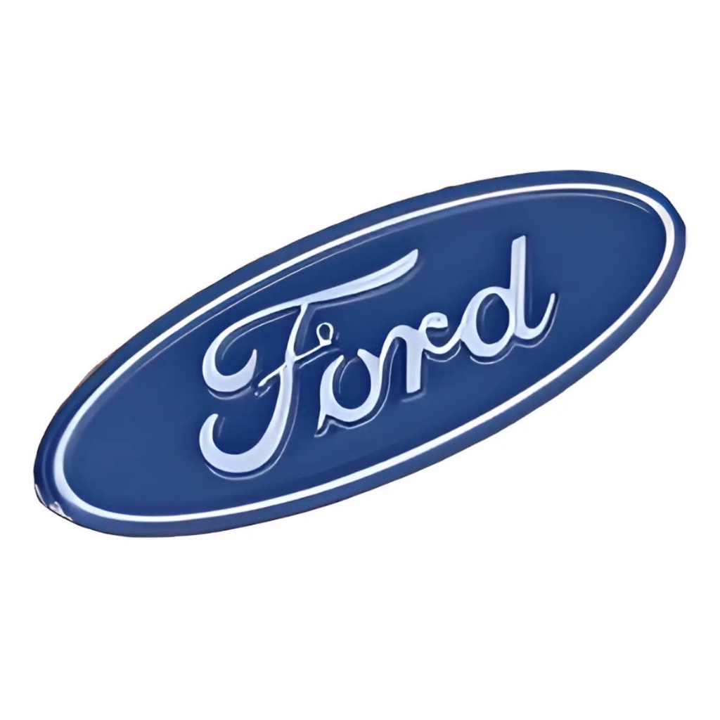 Emblema Volante Ford Alumínio Auto Colante Medidas 2,3x5,5