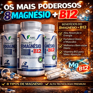 8 Magnésios + B12 Metilcobalamina em Oferta na Shopee