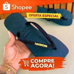 Chinelo Glitter feminino Macio Envio Imediato