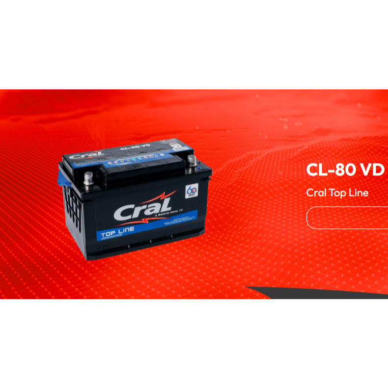 Bateria Cral Top Line CL-80 VD 12V