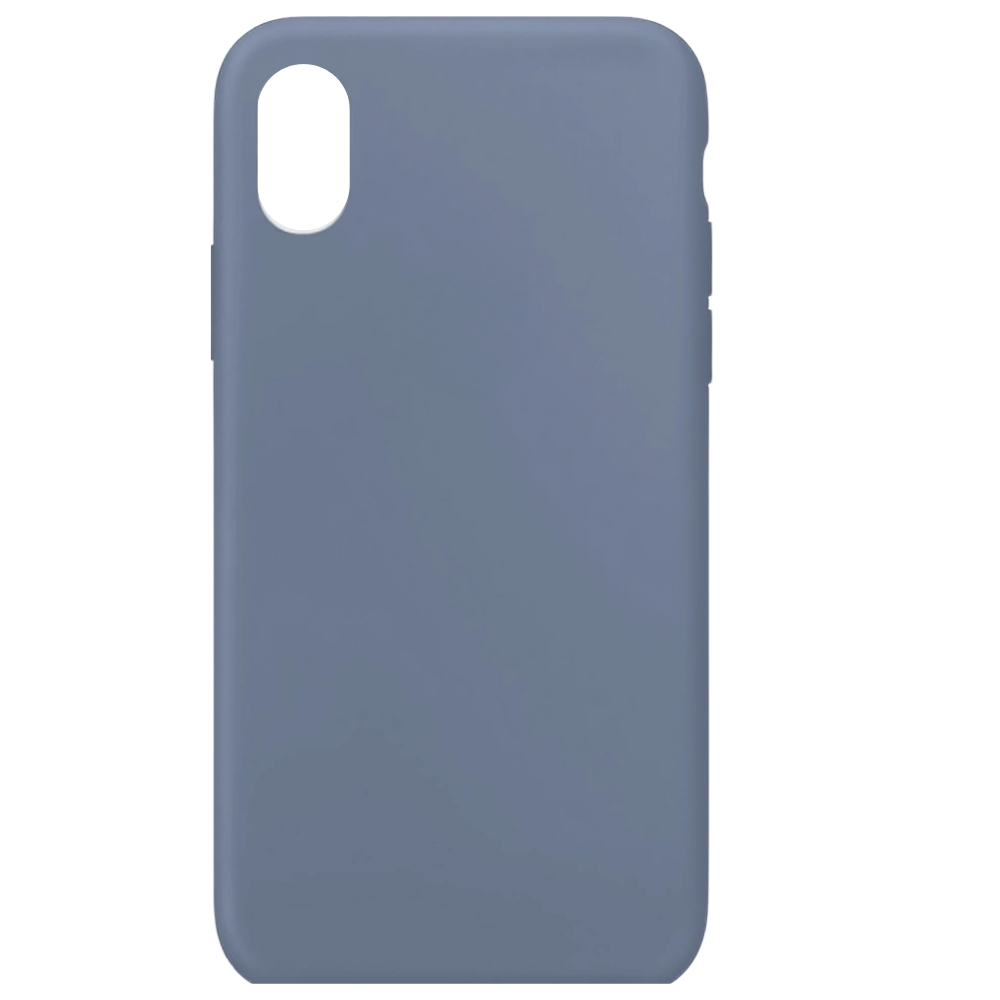 Capinha Cinza Azulado Para Iphone XR Fechada nas Laterais Case Aveludada e Silicone Proteção