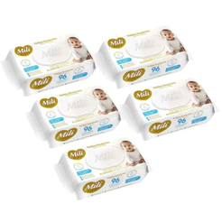 480 Toalhas Umedecidas Mili Love E Care Lenço Umedecido