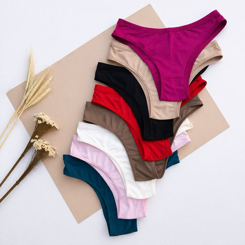 Kit 10 Calcinha Tanga Conforto Microfibra Forro 100% Algodão Lingerie Feminina