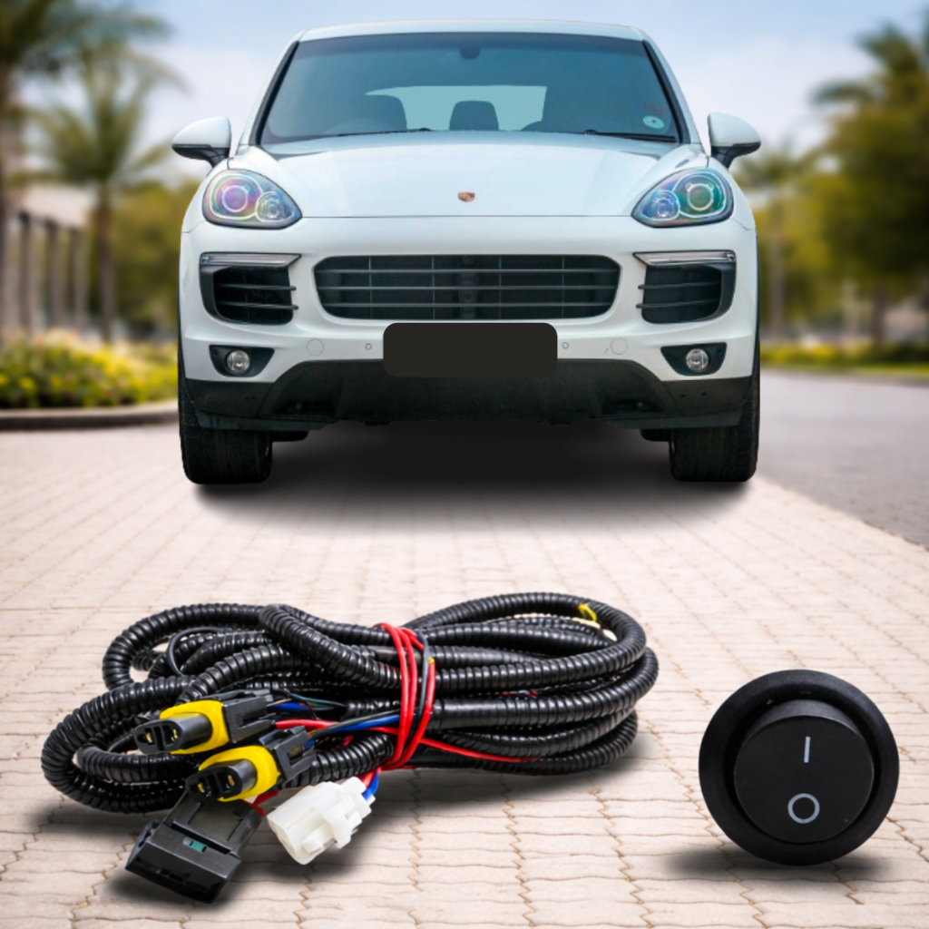 Chicote Completo Farol de Milha Porsche Cayenne 2009 a 2017 Interruptor TicTac