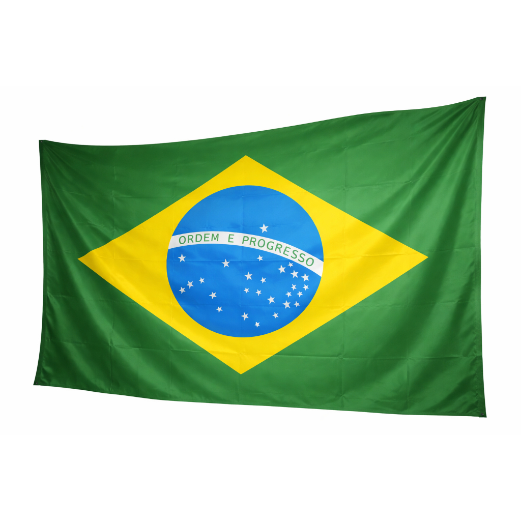 Bandeira do Brasil Gigante 3 Metros Copa do Mundo 2026 Torcida Estádio Alta Qualidade
