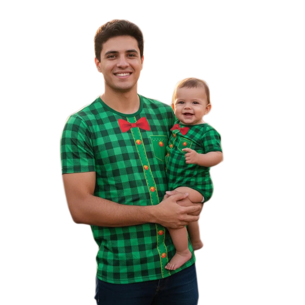Camiseta e Body de Bebê Tal Pai Tal Filho Estampa Festa Junina