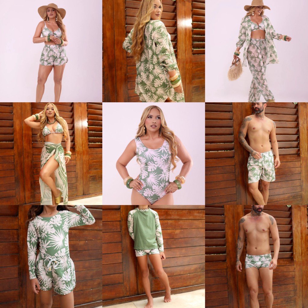 Peças família Moda Praia Shorts e Conjuntos de Alta Qualidade.