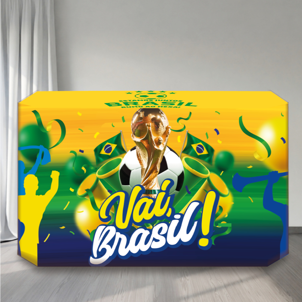 Capa De Mesa Para Festa Futebol Gol Sublimado Em Tecido Veste Fácil
