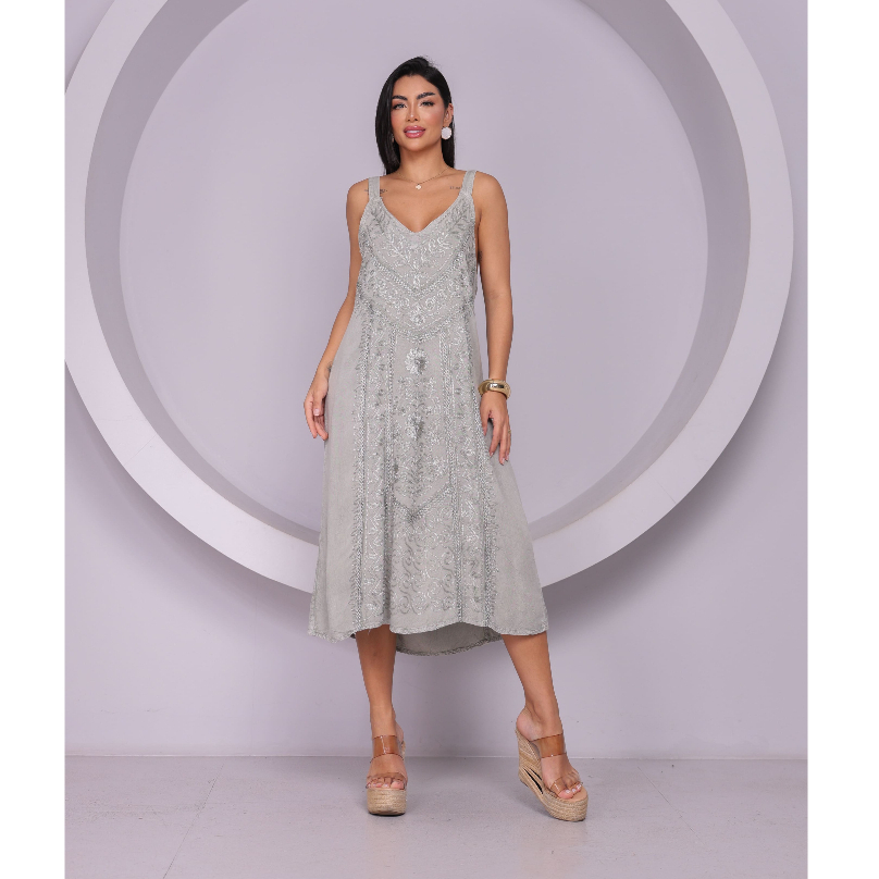 Vestido Curto indiano Estonado c/amarração