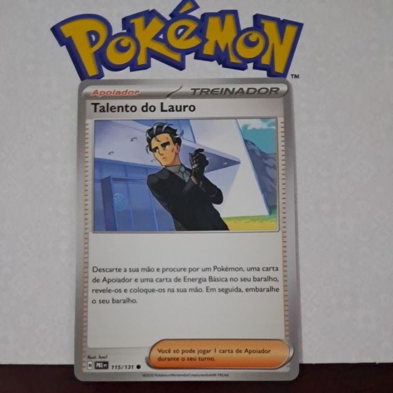 Carta Card Pokémon Treinador Talento Do Lauro Evoluções Prismáticas