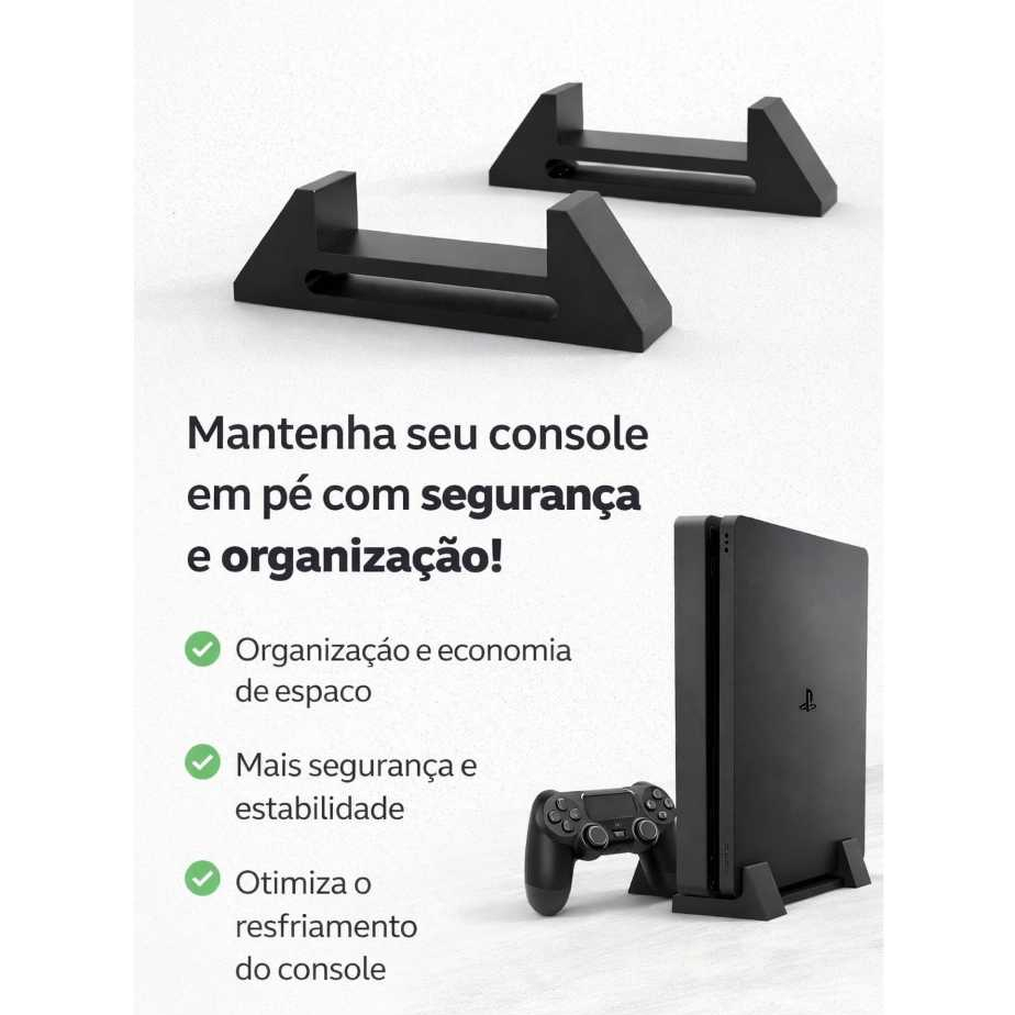 🎮 Suporte Vertical para PS4 Slim e PS4 Fat | Organização + Resfriamento  Mantenha seu console seguro