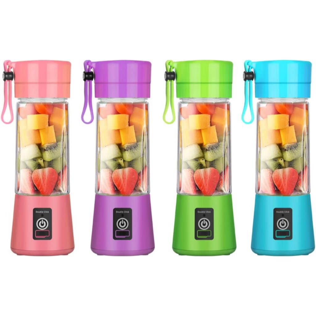 Mini Liquidificador Portátil Home Extra Shake Frutas 380ml USB Recarregável Pratico 6 Lâminas