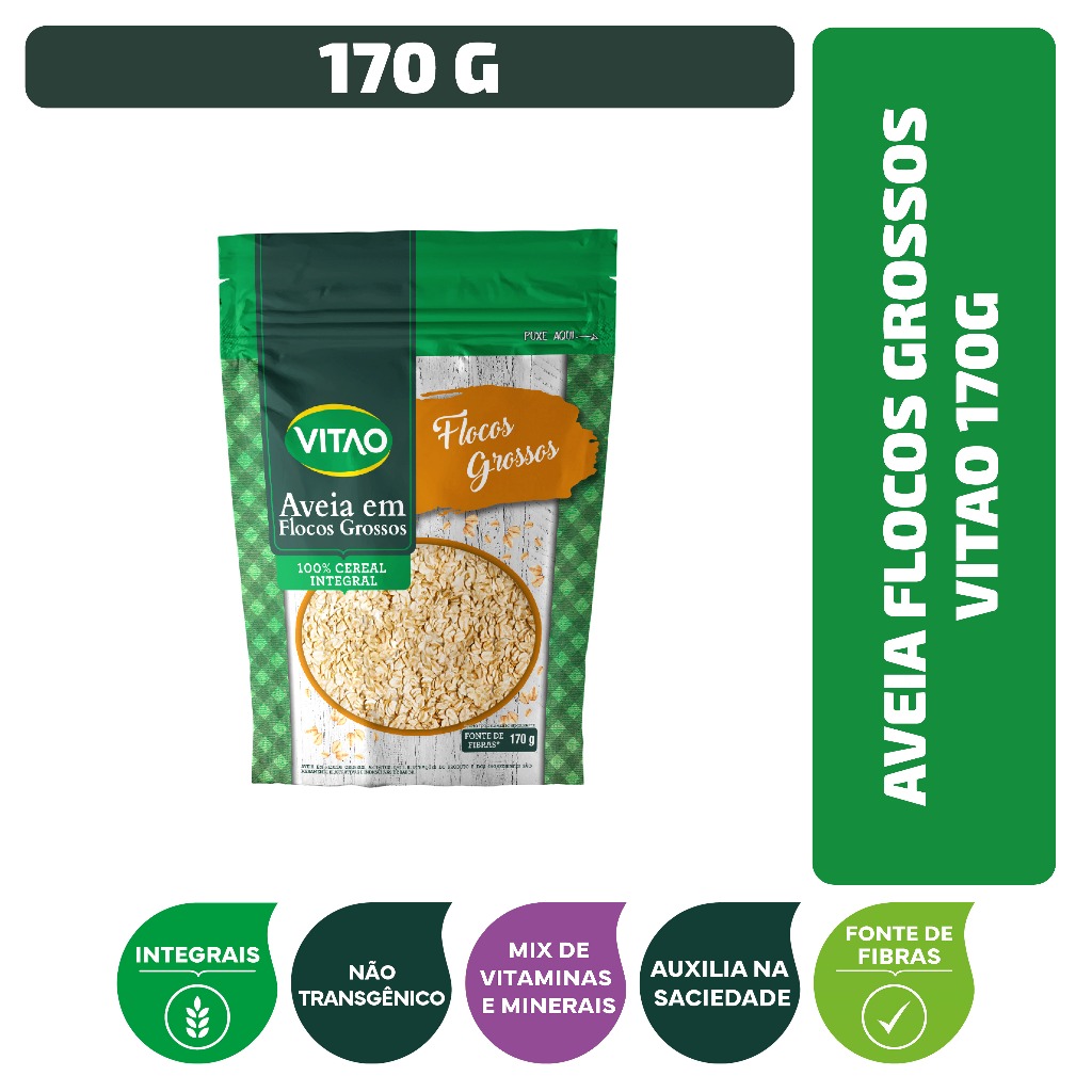 Aveia Flocos Grossos Vitao 170 g