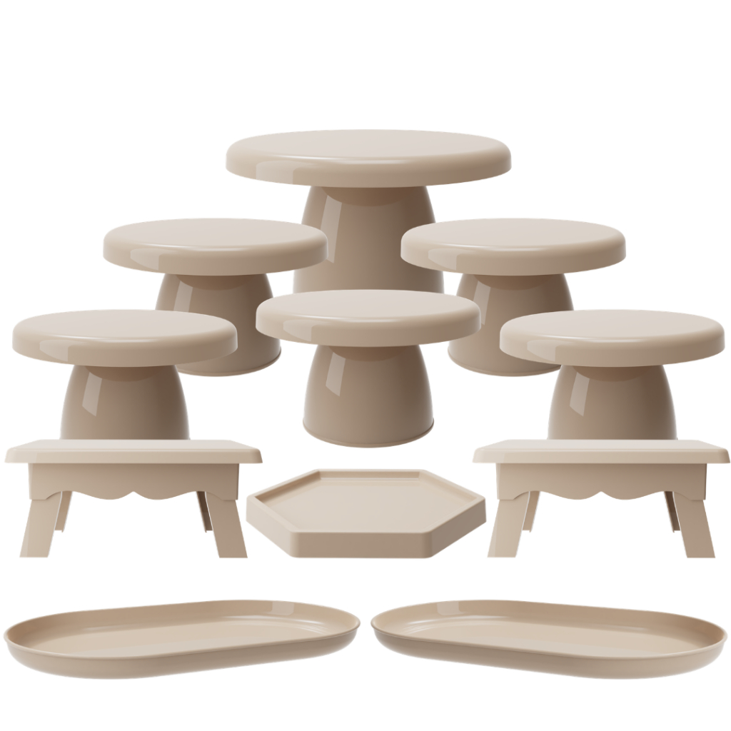 Kit Festivo 11 Peças Aniversário Casamento Eventos Boleira