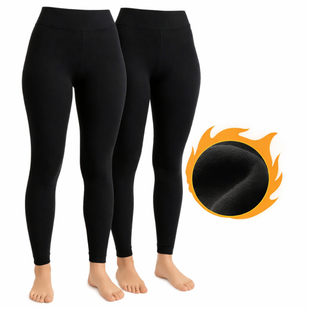 Kit 2 Calças Térmica Feminina Roupa De Frio Intenso Segunda Pele Conforto Respirável Resistente