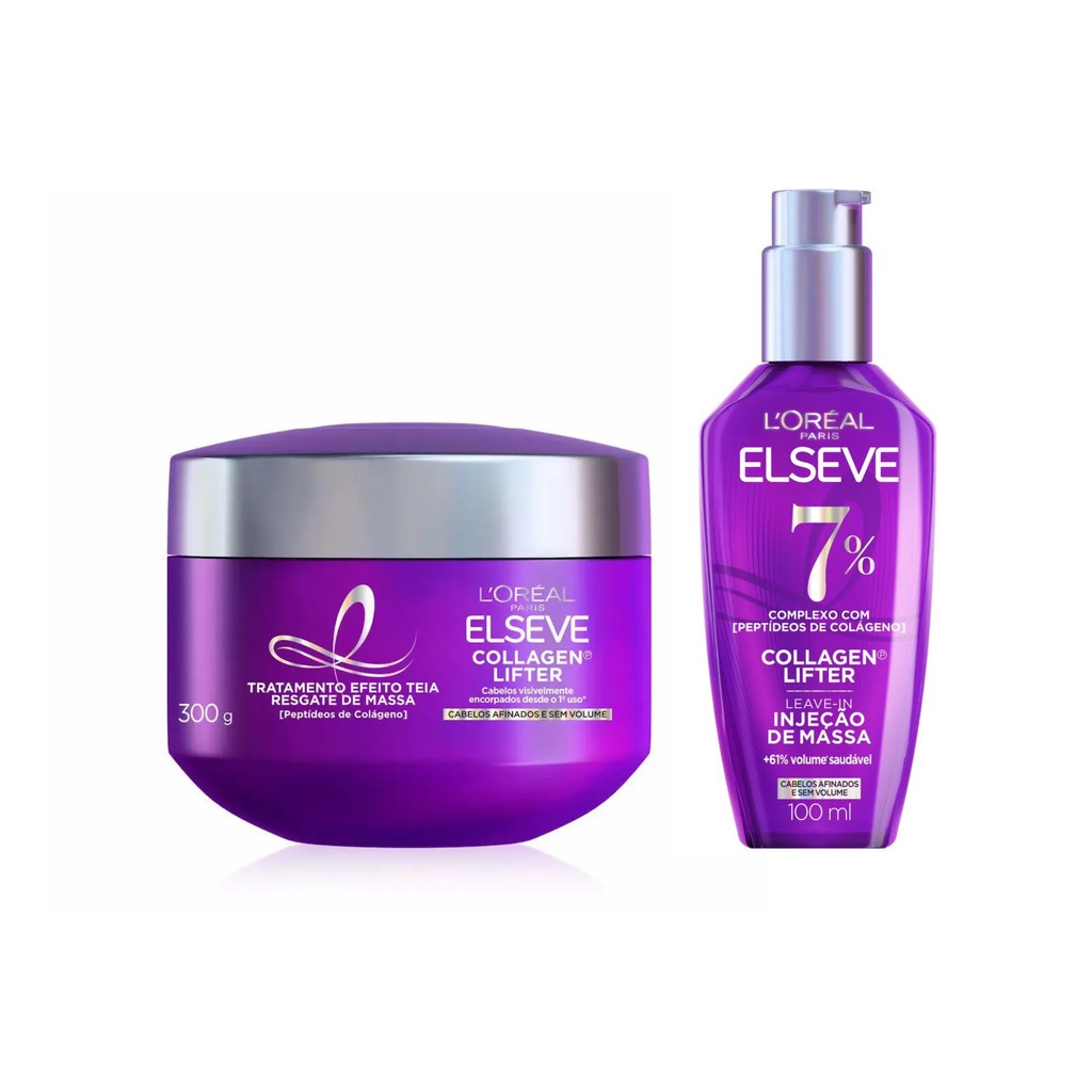 KIT ELSEVE COLÁGENO LIFTER LEAVE-IN + MÁSCARA EFEITO TEIA