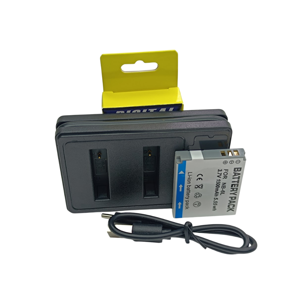 Carregador usb + Bateria Nb-6lh pra Canon Sx600 Sx530 Sx520 Sx710 Sx700 S95 SD980
