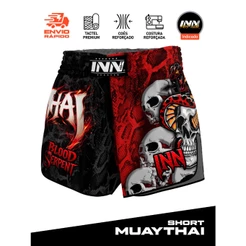 Short Muay Thai Blood Serpent Calção Bermuda Tailandês Unissex Inn Fight