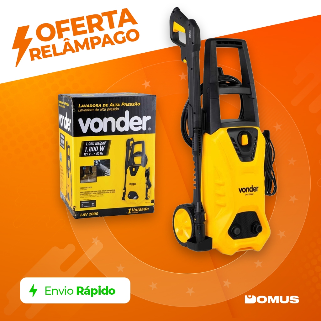 Lavadora de Alta Pressão Vonder LAV2000 1960 PSI para Limpeza Pesada