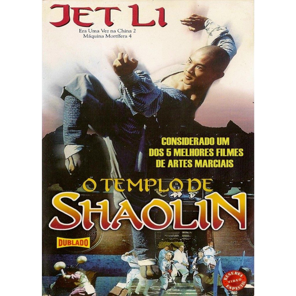 VHS/DVD O TEMPLO DE SHAOLIN (The Shaolin Temple) Dublado/com Jet Li, Yue Chen Wei, Yue Hai.