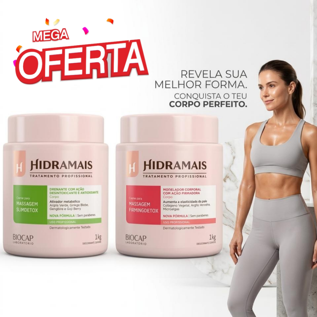 ✨ Hidramais Slimdetox + Firmingdetox 1KG Transforme seu corpo e eleve sua autoestima!