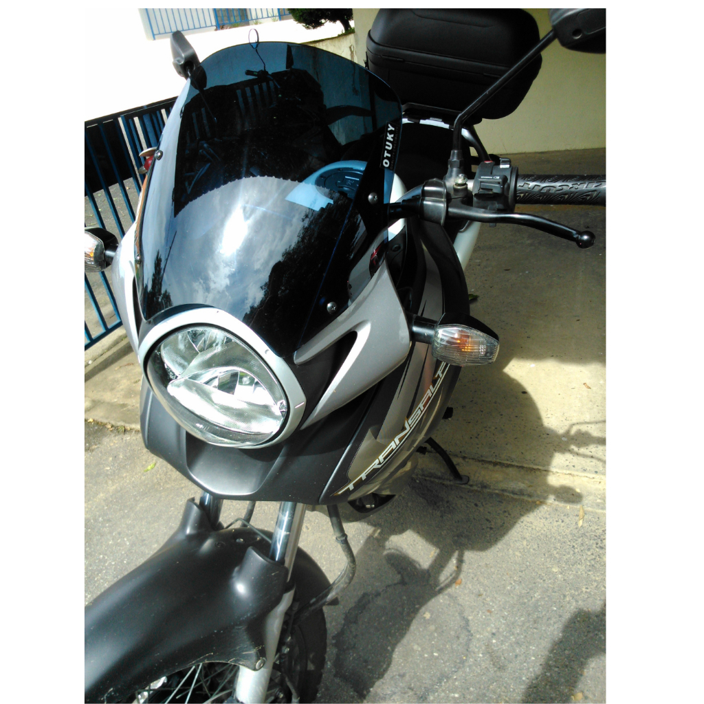 Bolha Parabrisa Transalp XL 700 V 2007 Até 2014 - Fumê Escuro Azulado