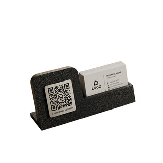 Porta Cartão de Visita com Área para QR Code, Design Minimalista e Moderno, para Escritório e Feiras