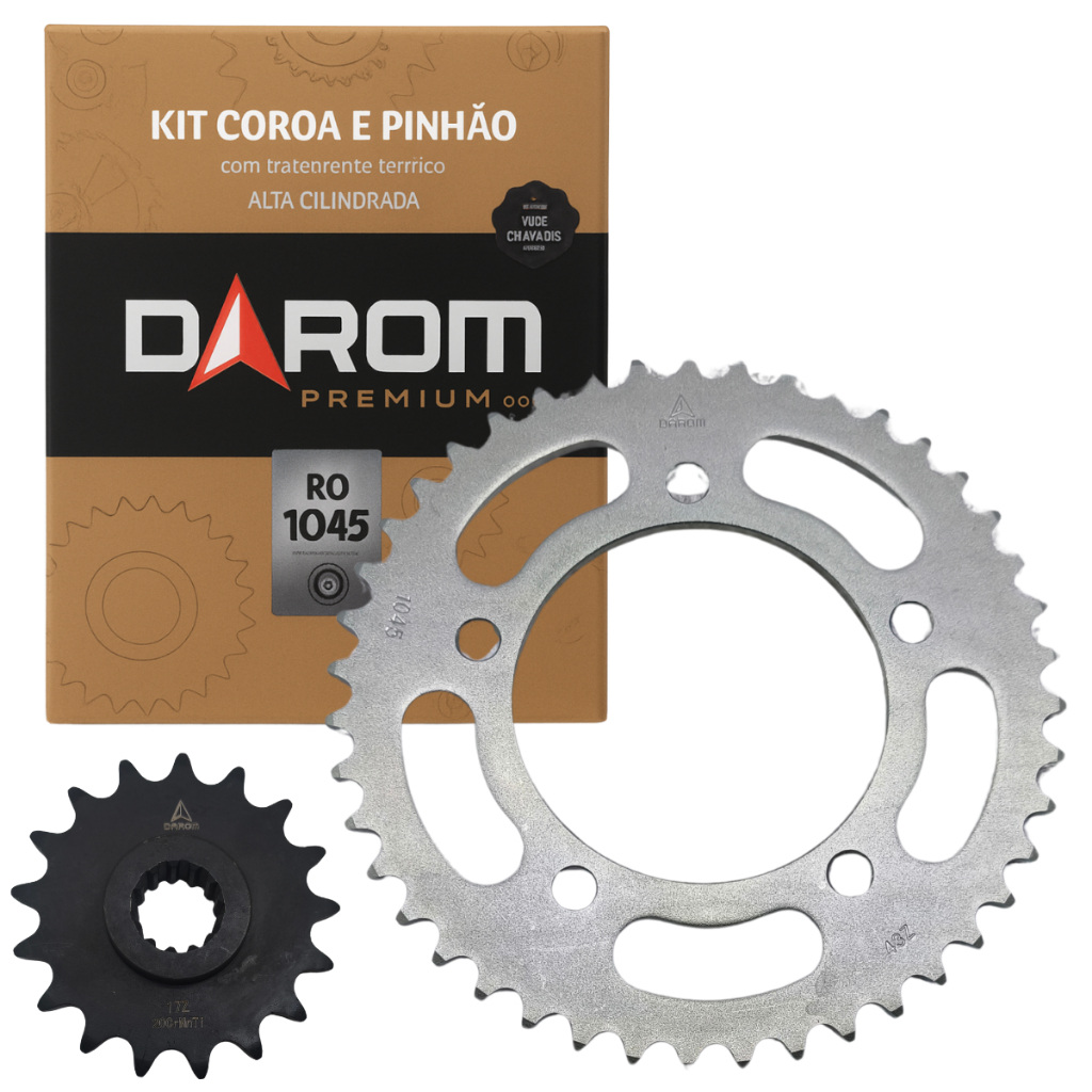 Kit Coroa E Pinhão Honda NC 750X 2014 A 2020 Darom Premium 43x17D Aço 1045