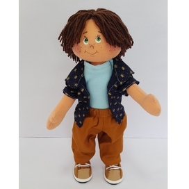 KIT COM 2 BONECOS: 1 LEO, 1 JULLY Estruturado/Articulado medindo 40 cm - Fica  em Pé - Roupa Removível