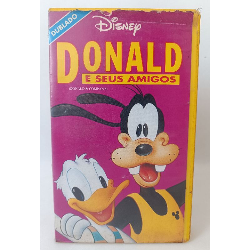 VHS Donald e Seus Amigos Dublado Walt Disney fita desenho infantil clássico raridade colecionador