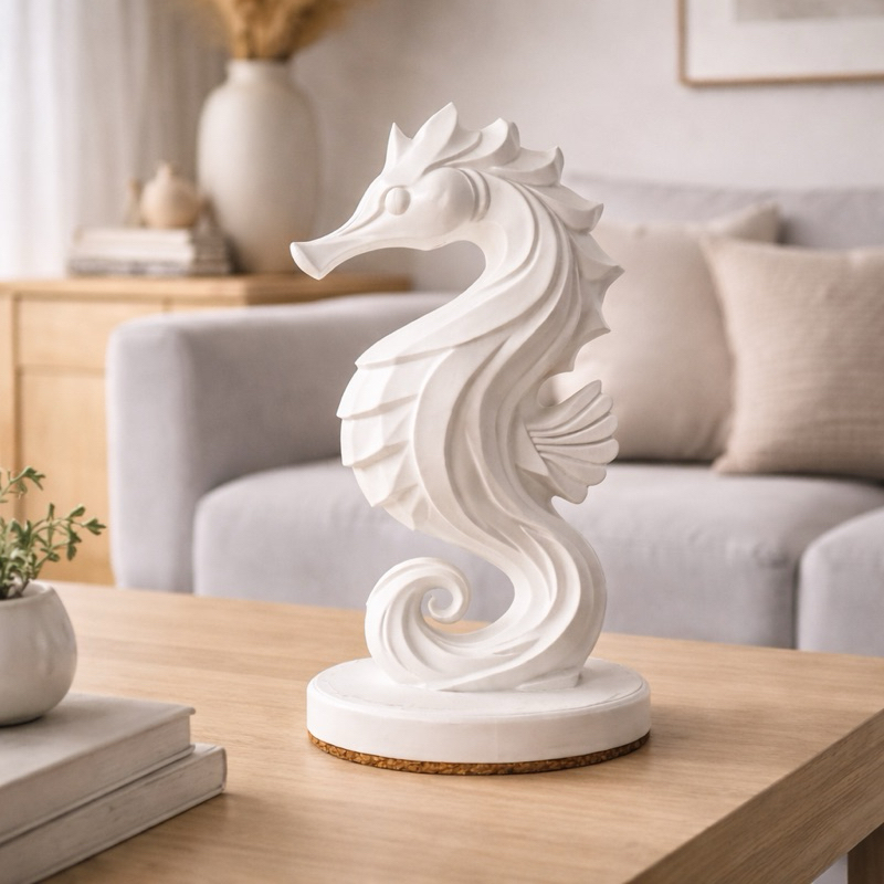 Cavalo-Marinho Decorativo Premium | Escultura Náutica Elegante para Decoração em Oferta na Shopee
