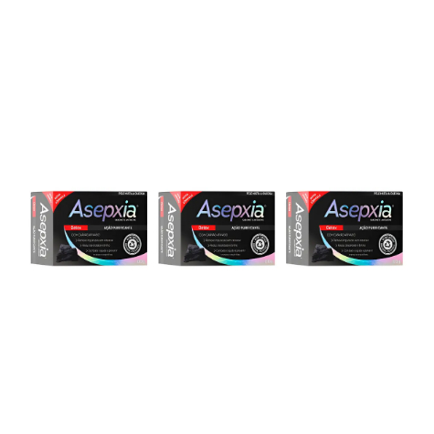 Kit com 3 Asepxia Sabonete Detox 80g em Oferta na Shopee
