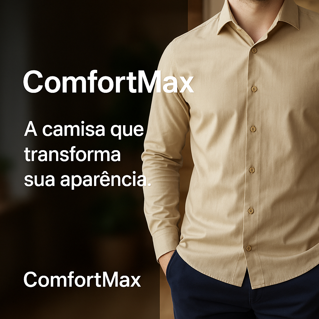 Camisa Social Slim Fit Anti-Transpirante para Homens - camisa anti-odor, camisa masculina, camisa que não amassa