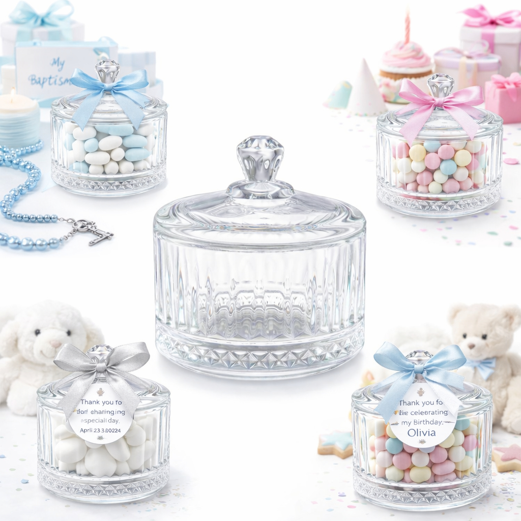kit Mini Bomboniere Potiche Vidro Lembrancinha Casamentos Batizados Festa 5/10/20/25/30/35