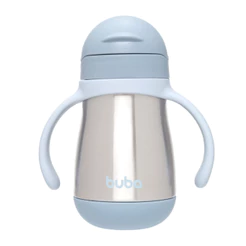 Copo Térmico Bebê Buba Parede Dupla Com Canudo E Alça 270ml