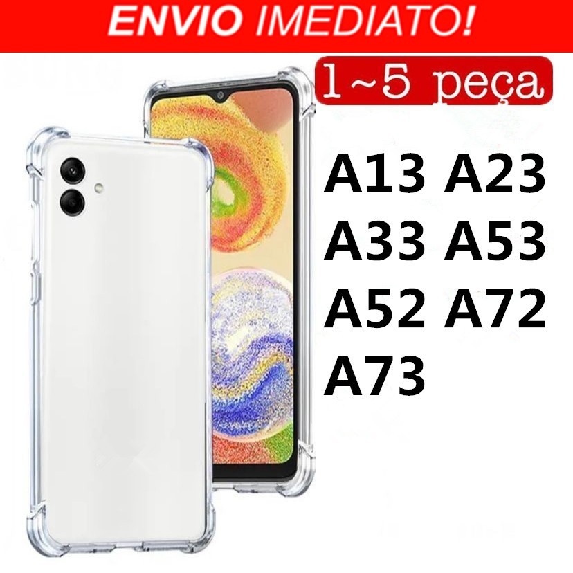 Capa transparente capinha TPU Anti Shock Impacto samsung A13 A23 A33 A53 A52 A72 A73