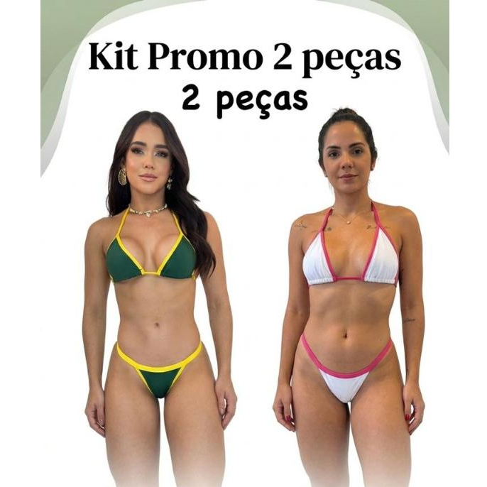 Kit Conjunto Biquini Cortininha Envio Rápido Promoção Barato Lançamento Alta Qualidade Forrado Premium Pequen Desconto