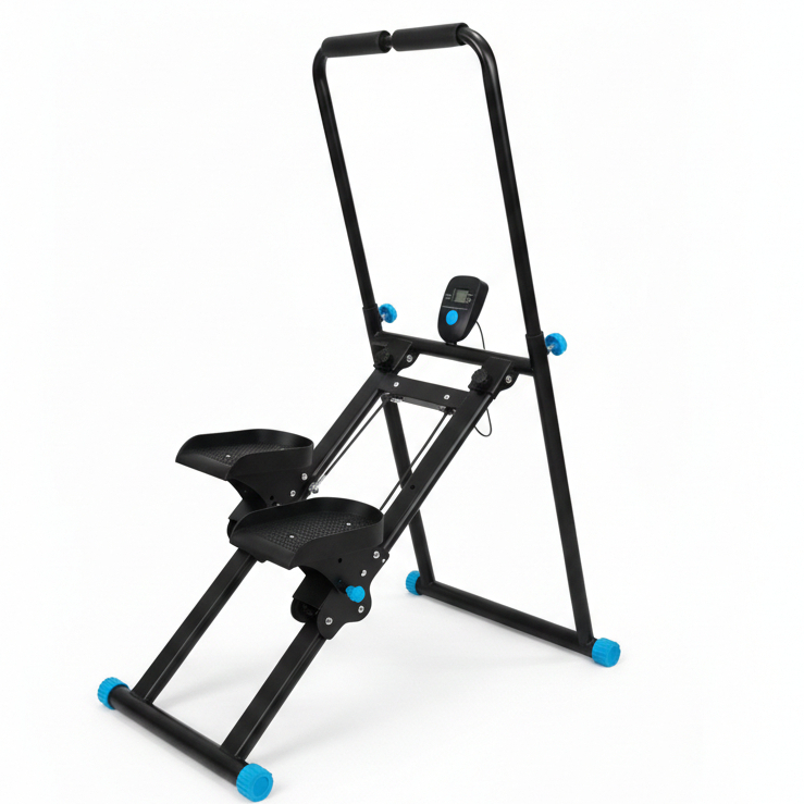 Aparelho Simulador de Escada Profissional Monitor LCD Doméstico Dobrável Reforçado 150kg